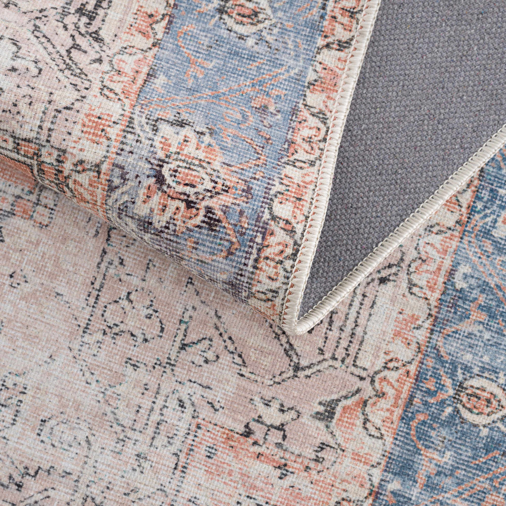 Rosman Distressed Washable Area Rug | Vintage Bohemian Rug – Boutique Rugs