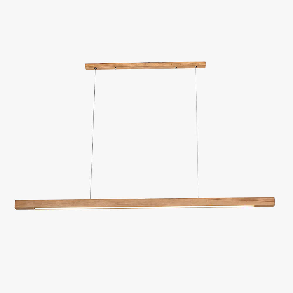 Saviro Linear Wood Pendant Light | LED Bar Island Hanging Lamp