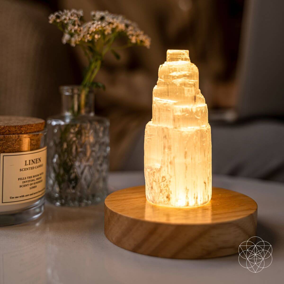 Selenite Crystal Lamp | Natural Selenite Cleansing Crystal Light – Conscious Items