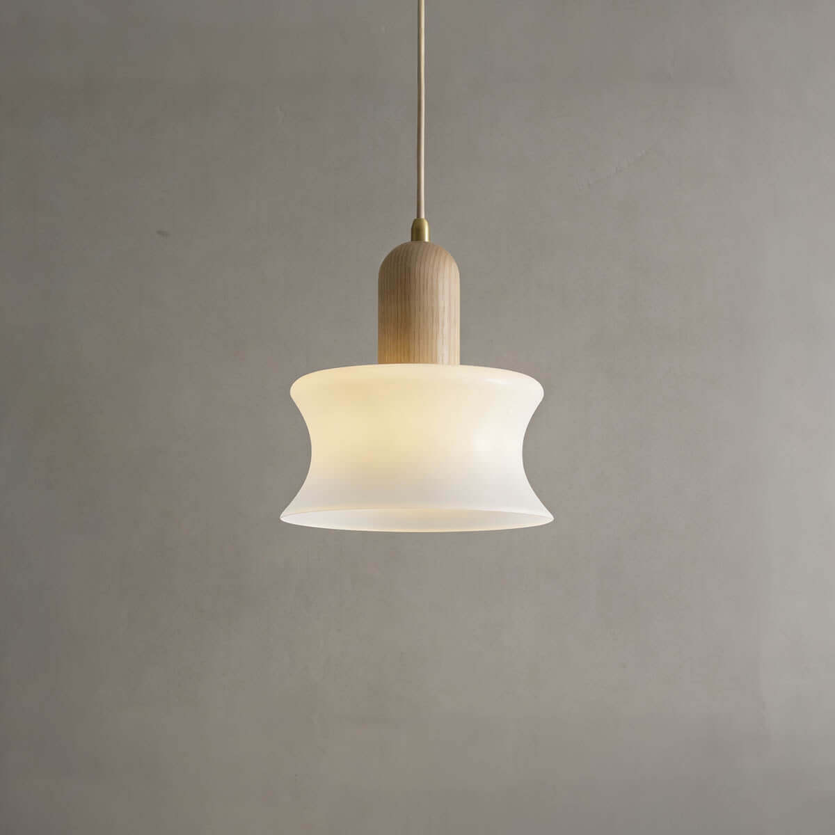 Seliro Glass & Wood Pendant Lamp | Wabi-Sabi Foyer Hanging Light