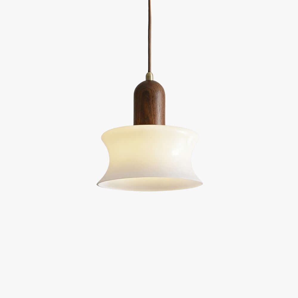 Seliro Glass & Wood Pendant Lamp | Wabi-Sabi Foyer Hanging Light