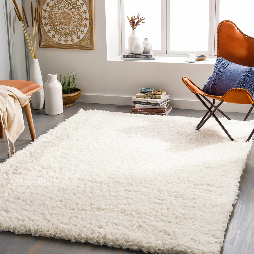 Siari Solid Cream Plush Rug | Ultra-Soft Deep Pile Area Rug – Boutique Rugs