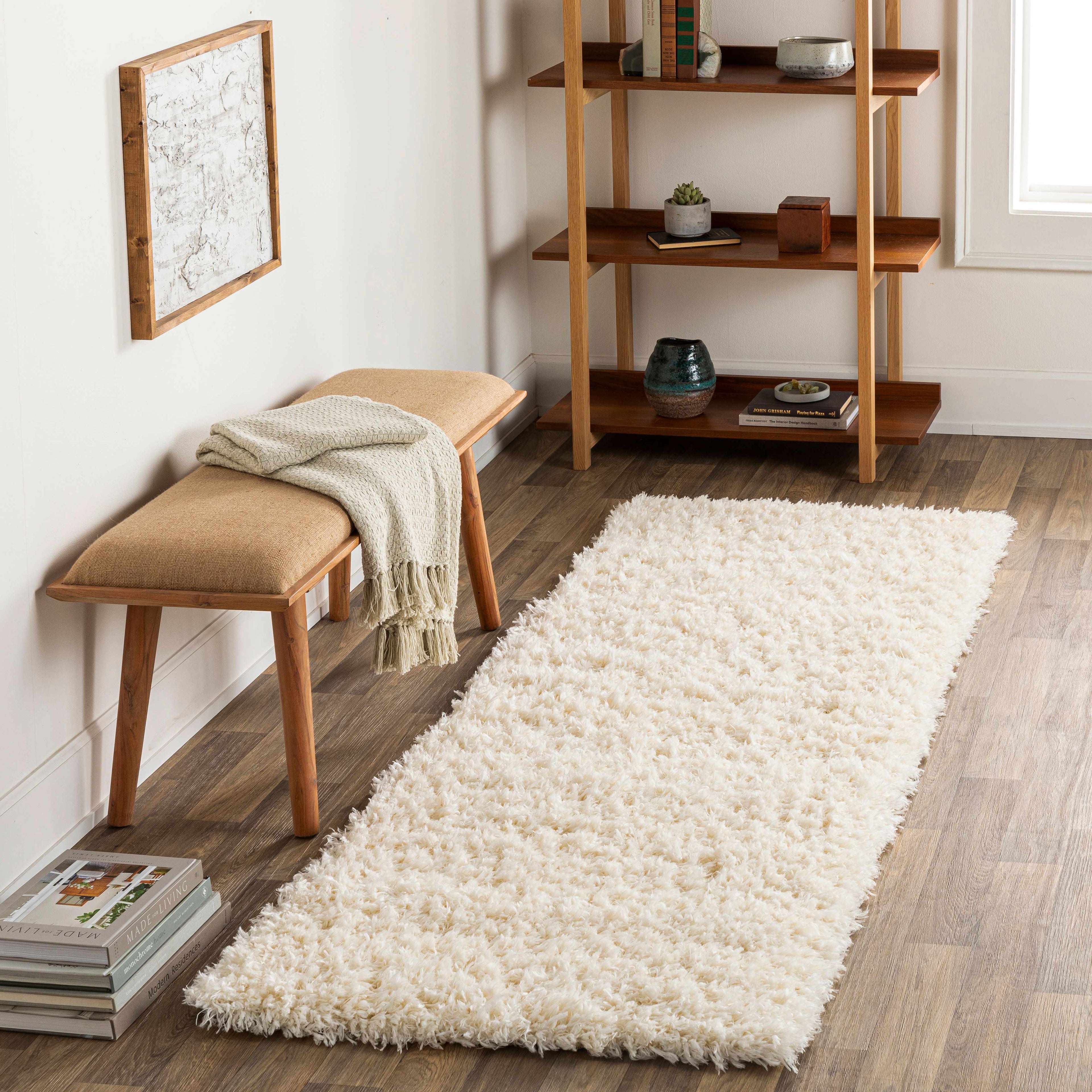 Siari Solid Cream Plush Rug | Ultra-Soft Deep Pile Area Rug – Boutique Rugs