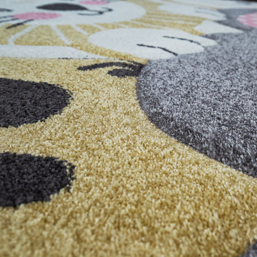 Elaya Kids Rug | Happy Animals Cream Pastel Design