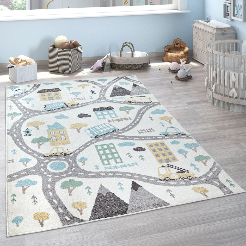 Town Streets and Cars Rug