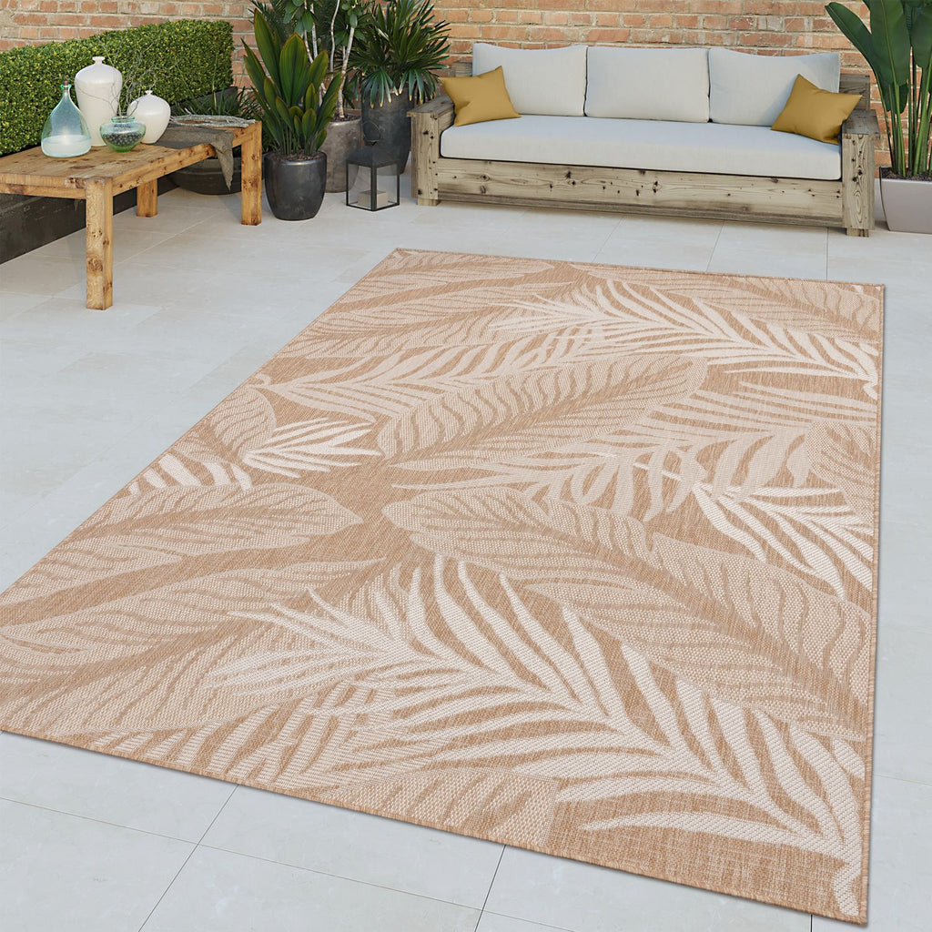 Outdoor Rug Captera with Leaves Design