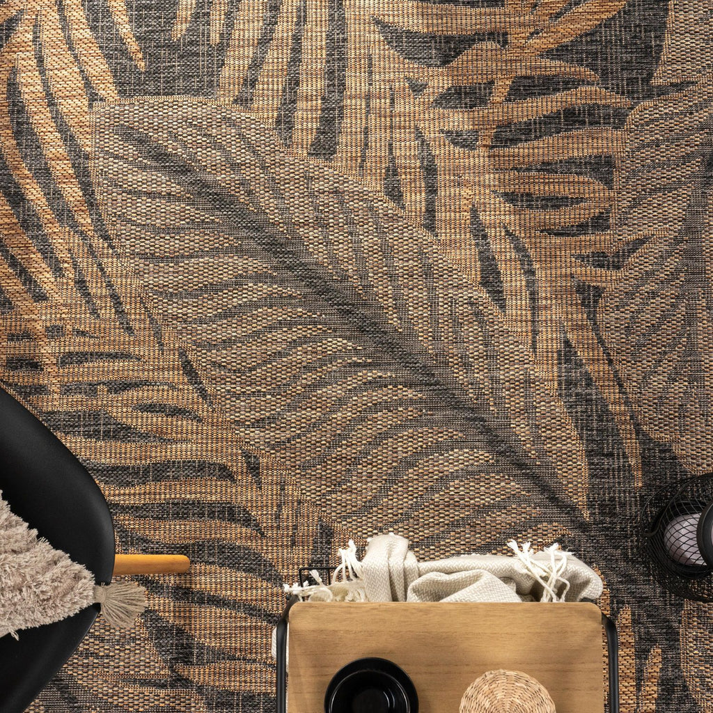 Outdoor Rug Captera with Leaves Design