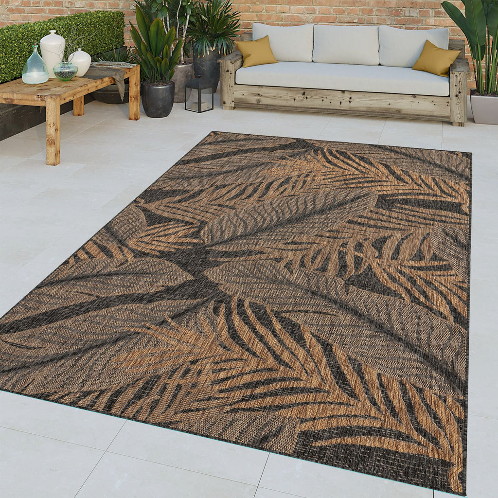 Outdoor Rug Captera with Leaves Design