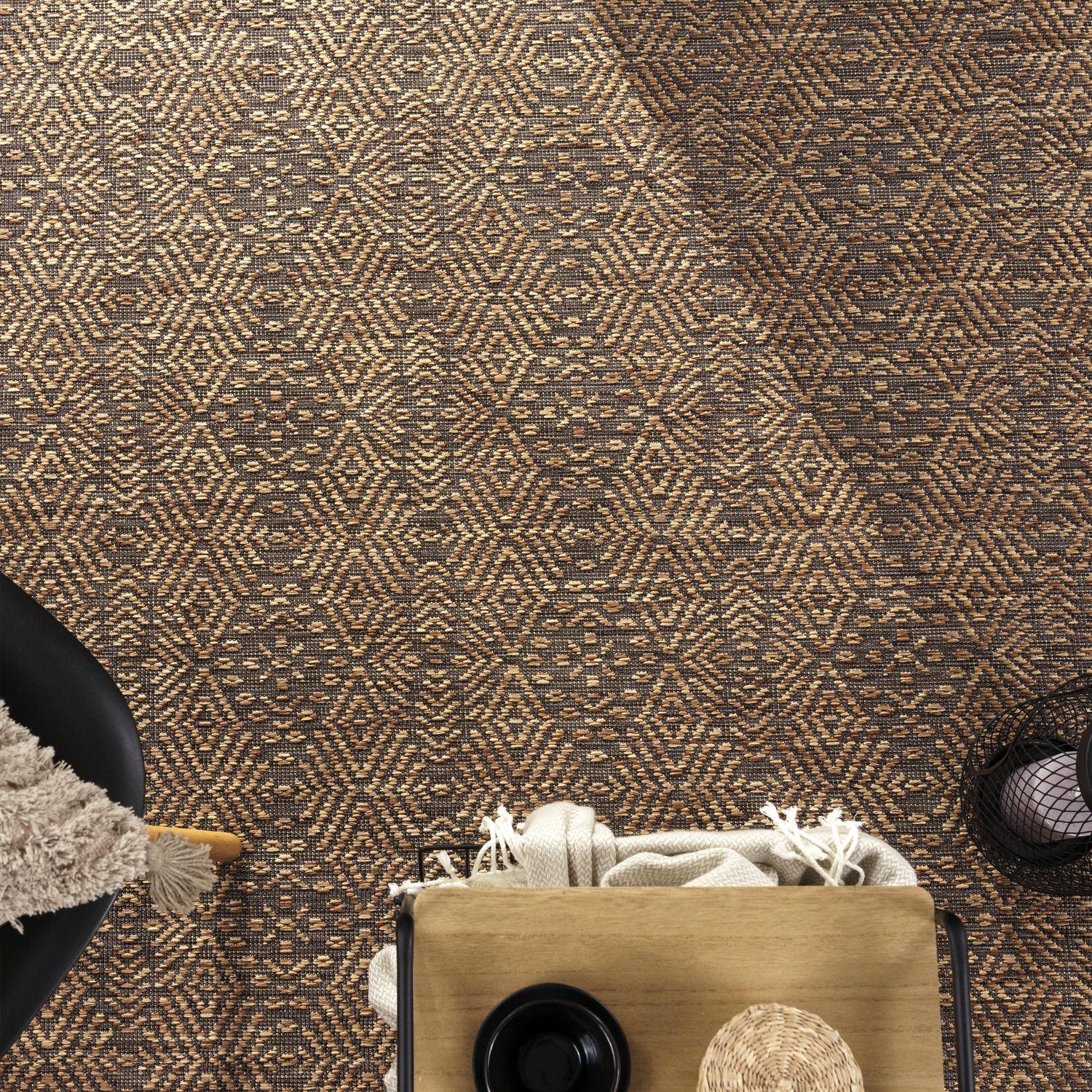 Outdoor Rug Captera with Aztec Pattern