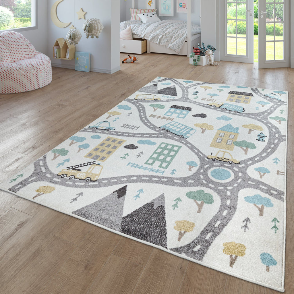 Town Streets and Cars Rug