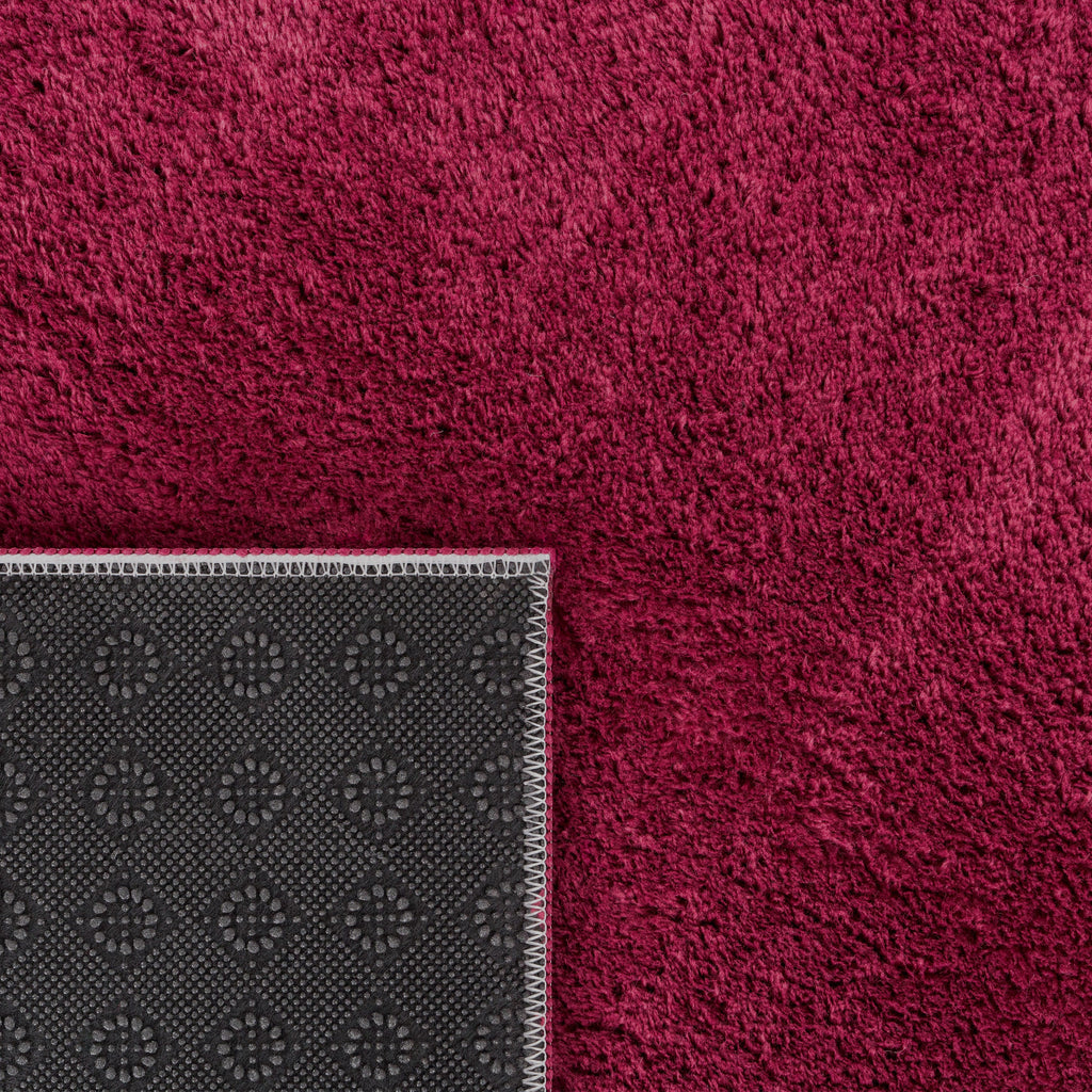 Soft Area Rug with Anti-Slip Backing Washable - Red