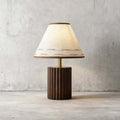 Teyno Fabric Table Lamp | Mid-Century Wood & Fabric Design