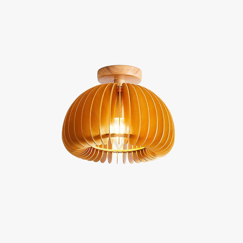 Toravi Wood Ceiling Light | Scandinavian Flush Mount 5-Size Design