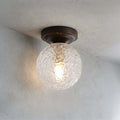 Toremi Glass & Wood Ceiling Lamp | Small Room Flush Mount Design