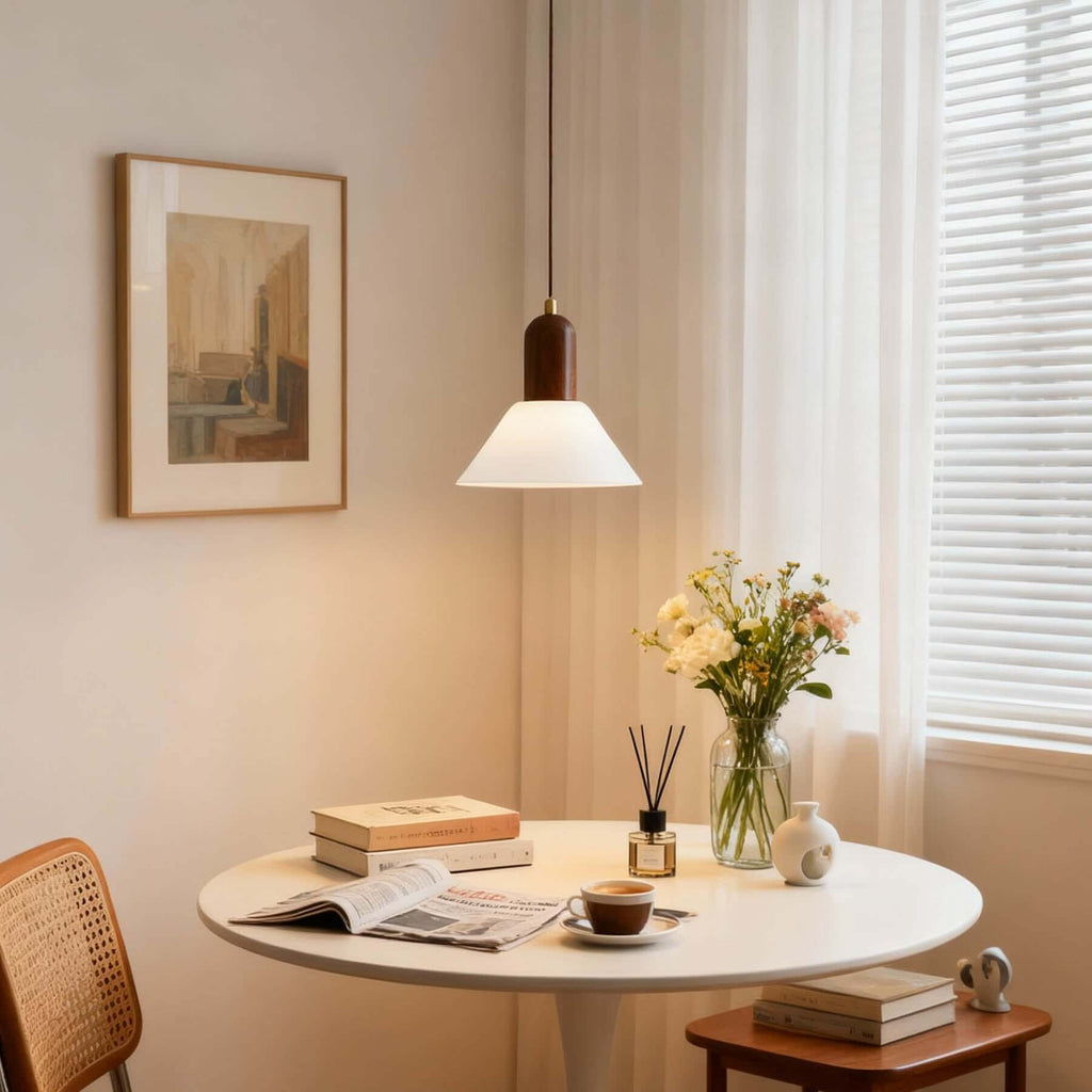 Tovixa Milk Glass Pendant Lamp | Scandinavian Bathroom Vanity Light