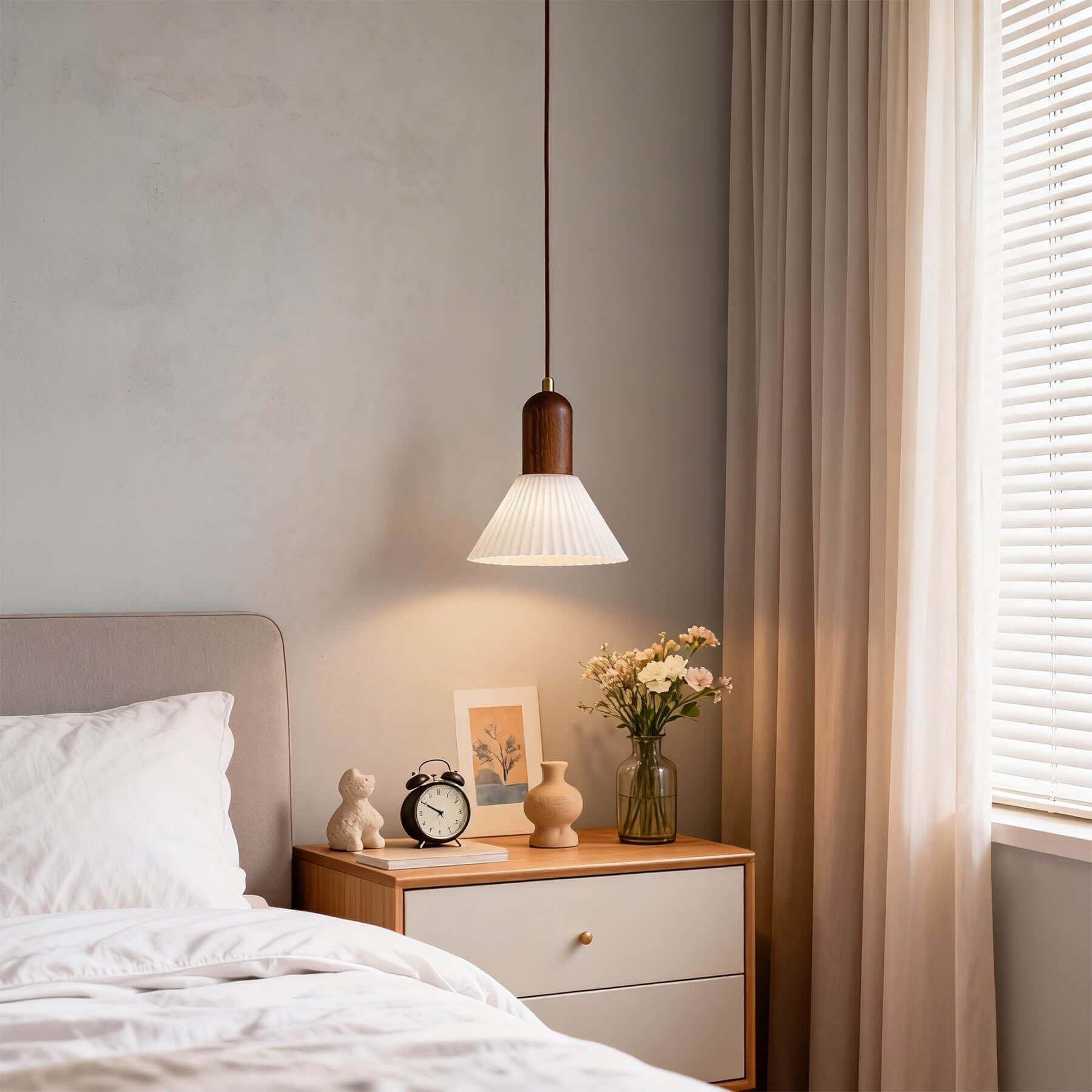 Tovixa Milk Glass Pendant Lamp | Scandinavian Bathroom Vanity Light
