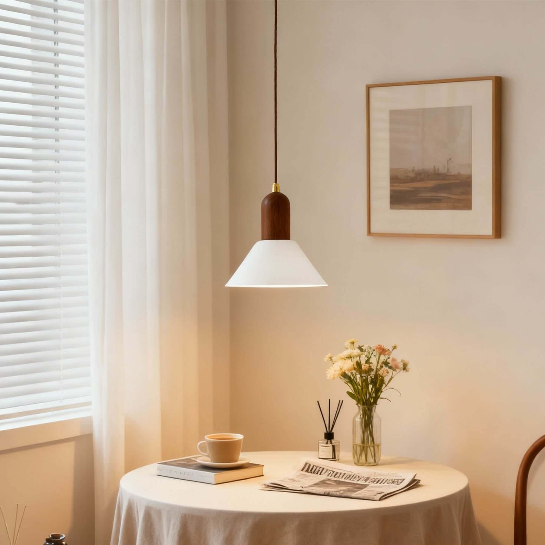 Tovixa Milk Glass Pendant Lamp | Scandinavian Bathroom Vanity Light