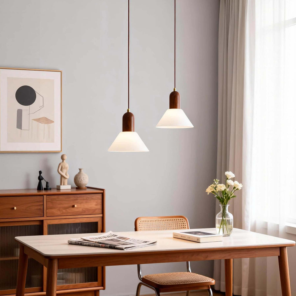 Tovixa Milk Glass Pendant Lamp | Scandinavian Bathroom Vanity Light