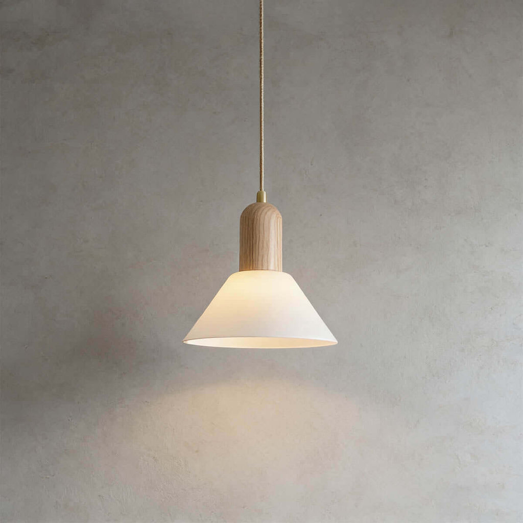 Tovixa Milk Glass Pendant Lamp | Scandinavian Bathroom Vanity Light