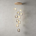 Vesani 10-Light Wood Chandelier | Staircase High Ceiling Statement Light