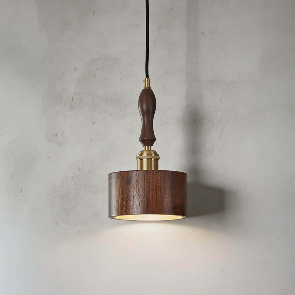 Virelo Wood Pendant Lamp | Japandi Slender Hanging Bedside Light
