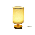 Wood & White Desk Lamp with Bamboo Base