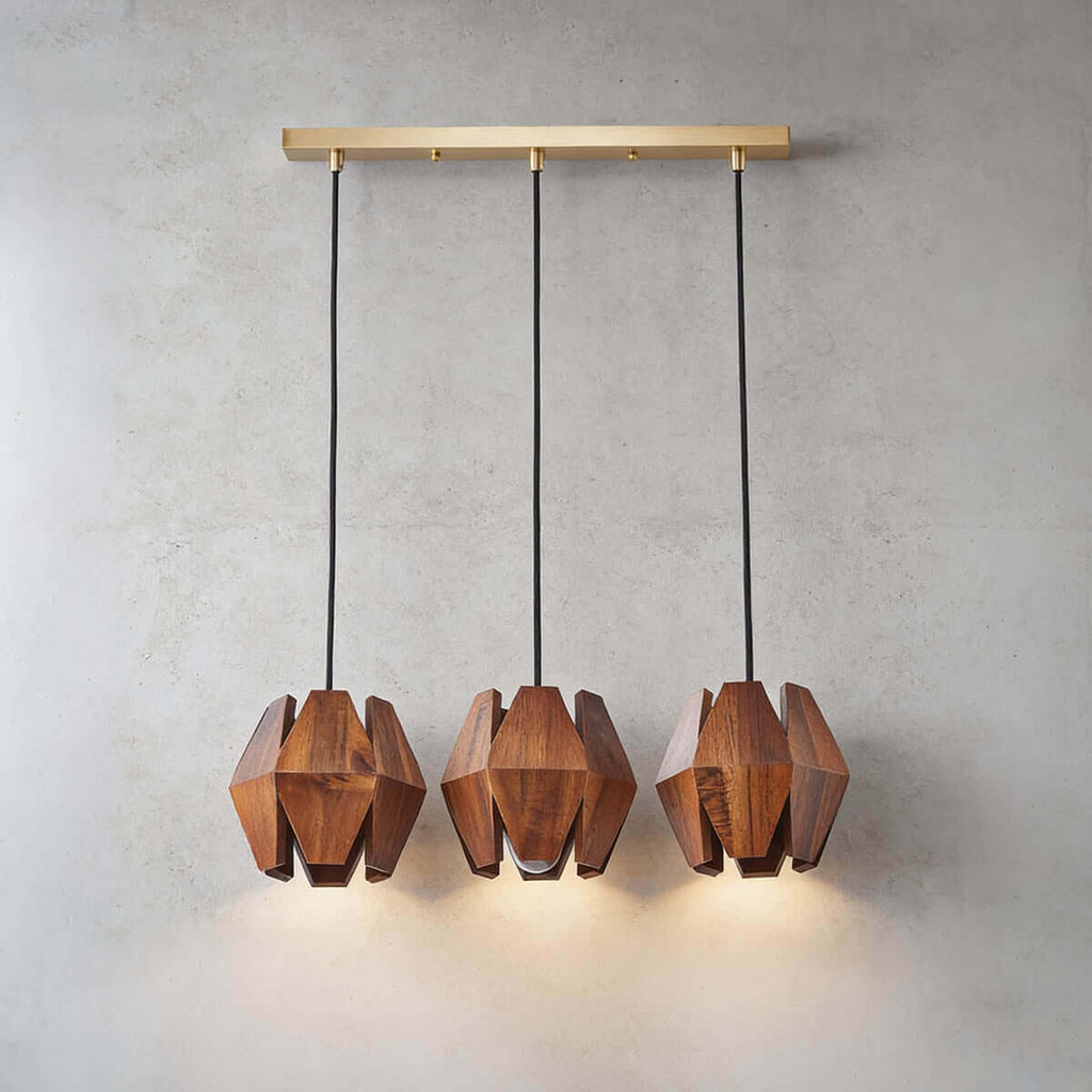 Lunexi Wood Pendant Light | Multi-Form Scandinavian Hanging Lamp