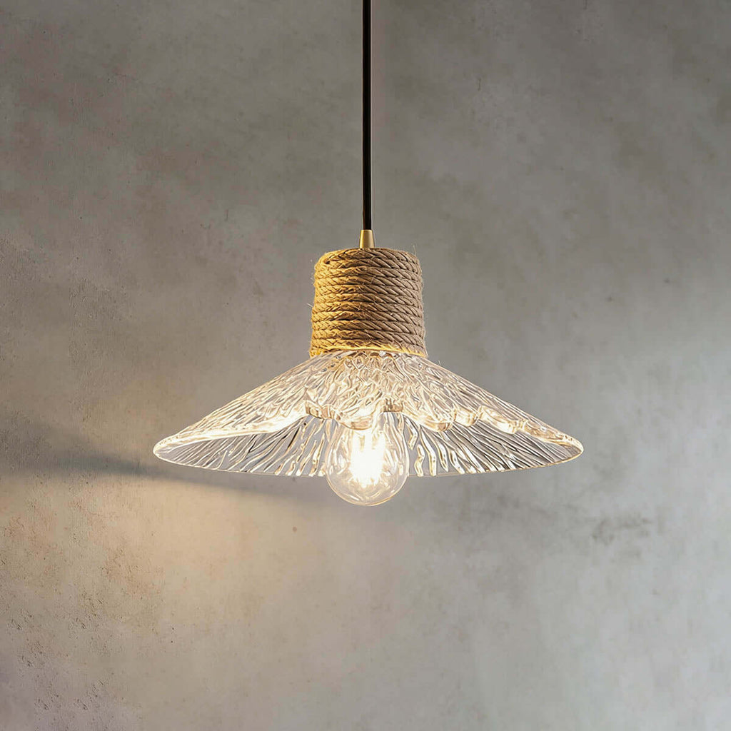Xalivo Glass & Wood Pendant Lamp | Wabi-Sabi Multi-Model Hanging Light