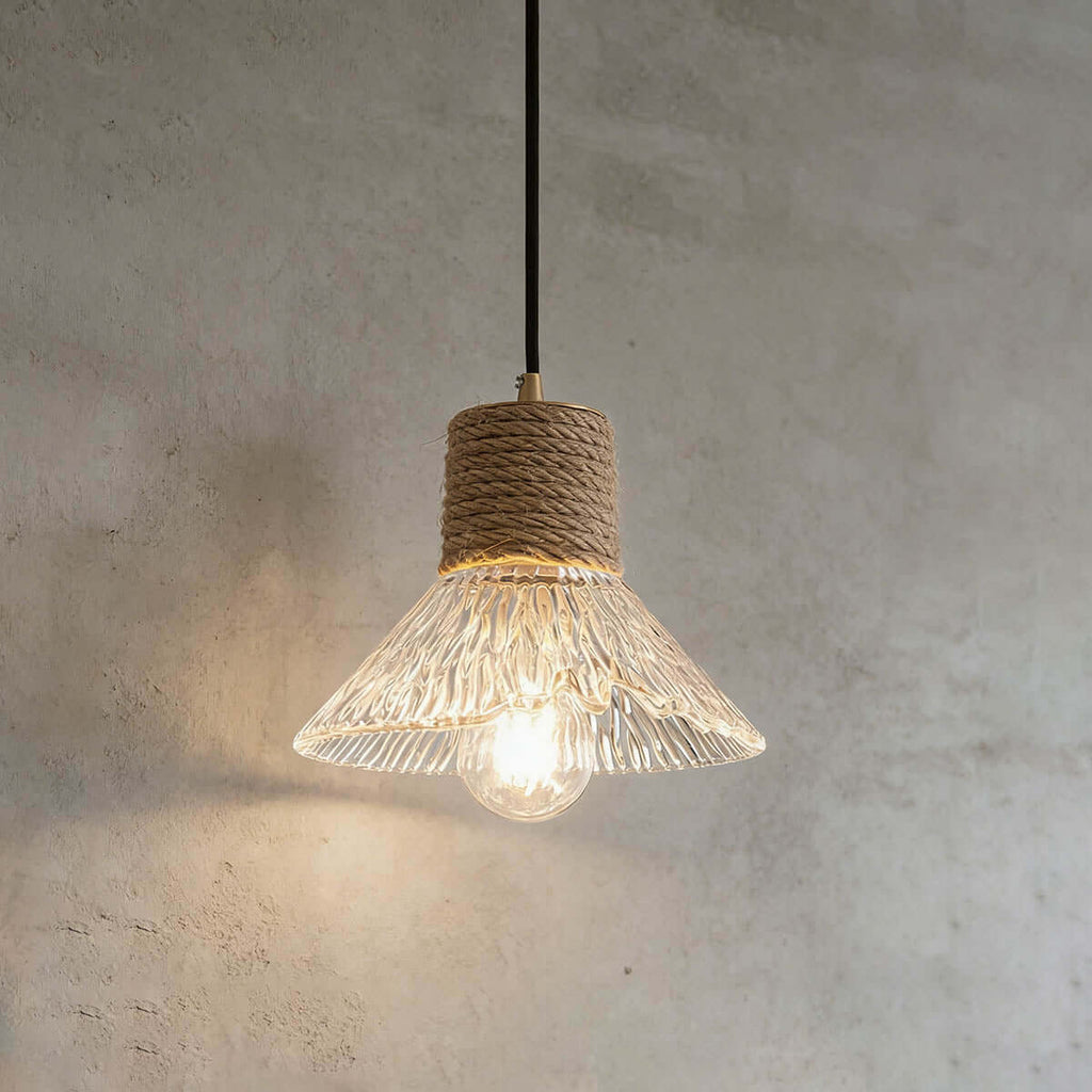 Xalivo Glass & Wood Pendant Lamp | Wabi-Sabi Multi-Model Hanging Light