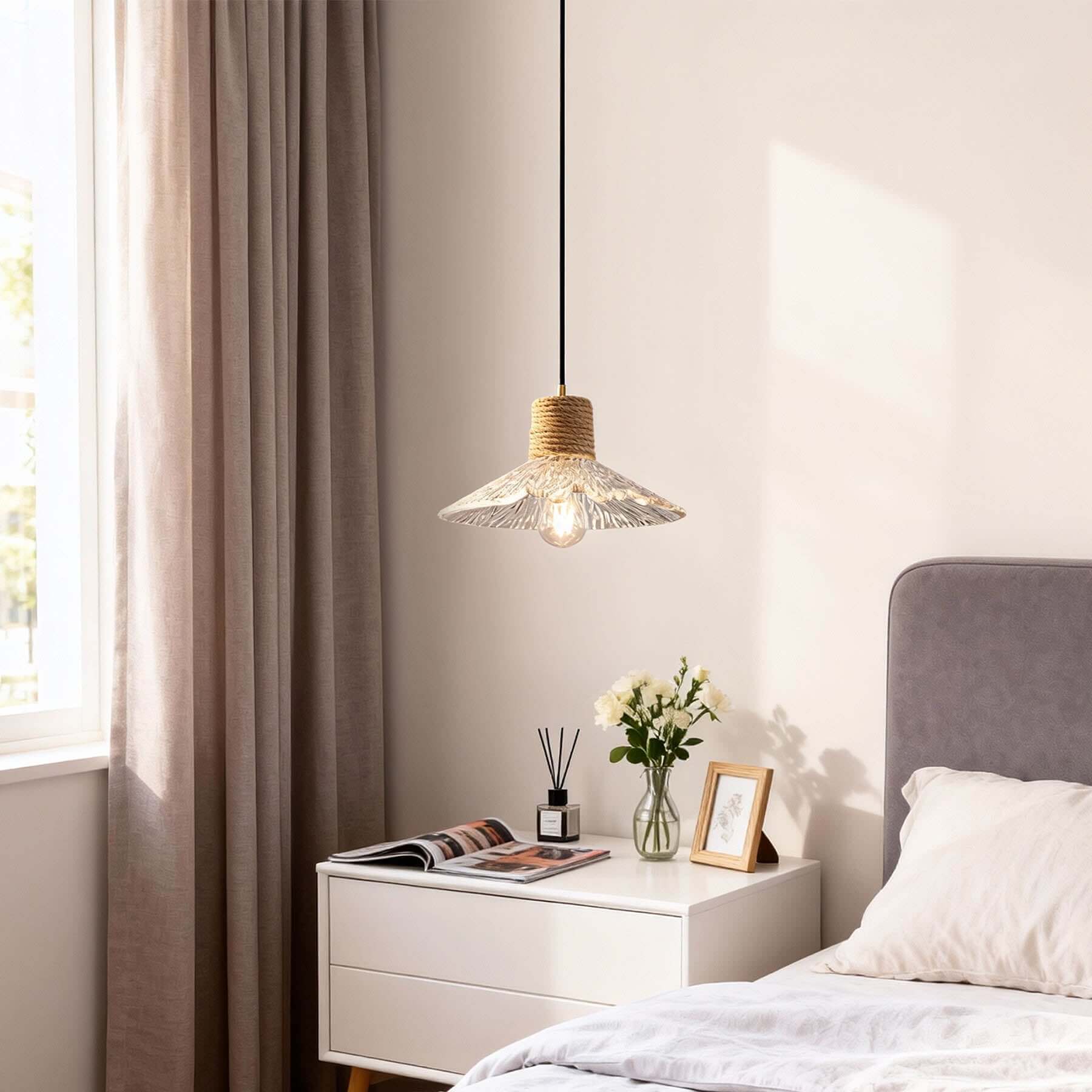Xalivo Glass & Wood Pendant Lamp | Wabi-Sabi Multi-Model Hanging Light