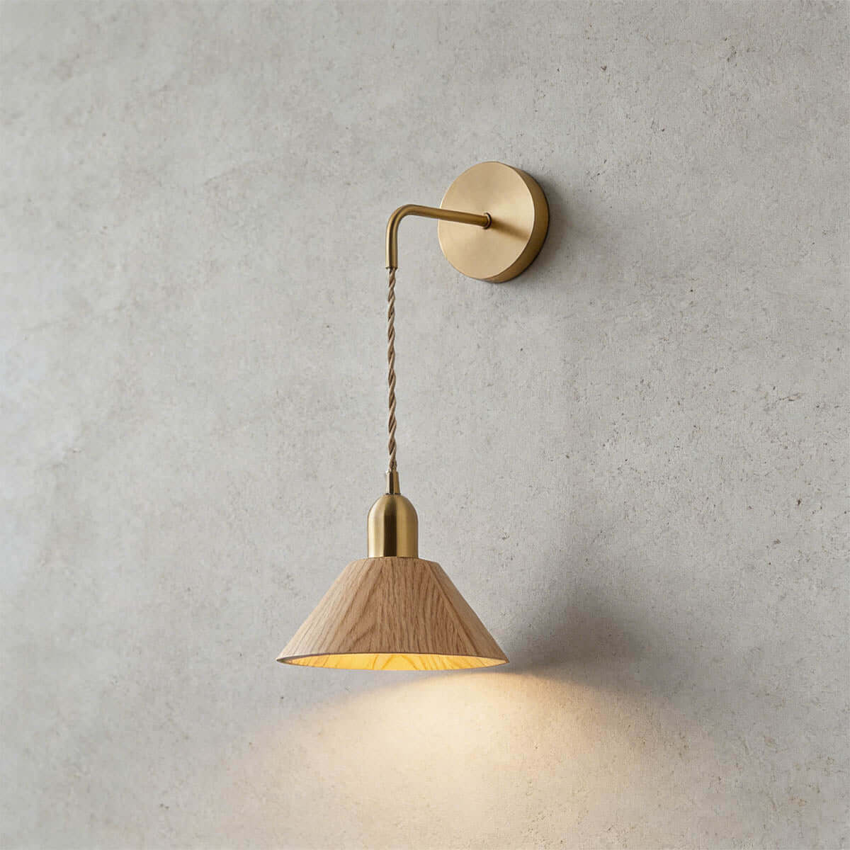 Zavro Wood Wall Light | Scandinavian Bedside Corner Sconce