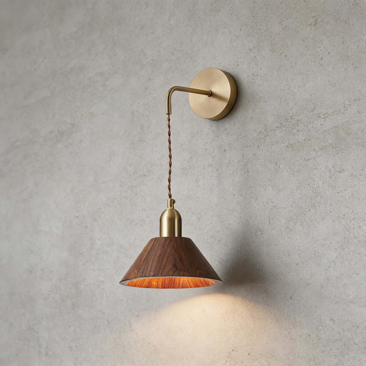 Zavro Wood Wall Light | Scandinavian Bedside Corner Sconce