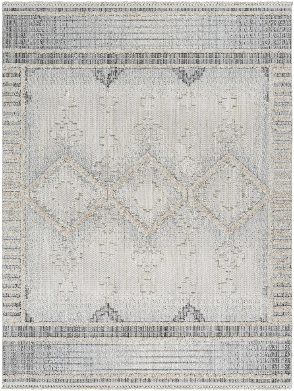 Amaga High-Low Area Rug | Diamond Pattern Design