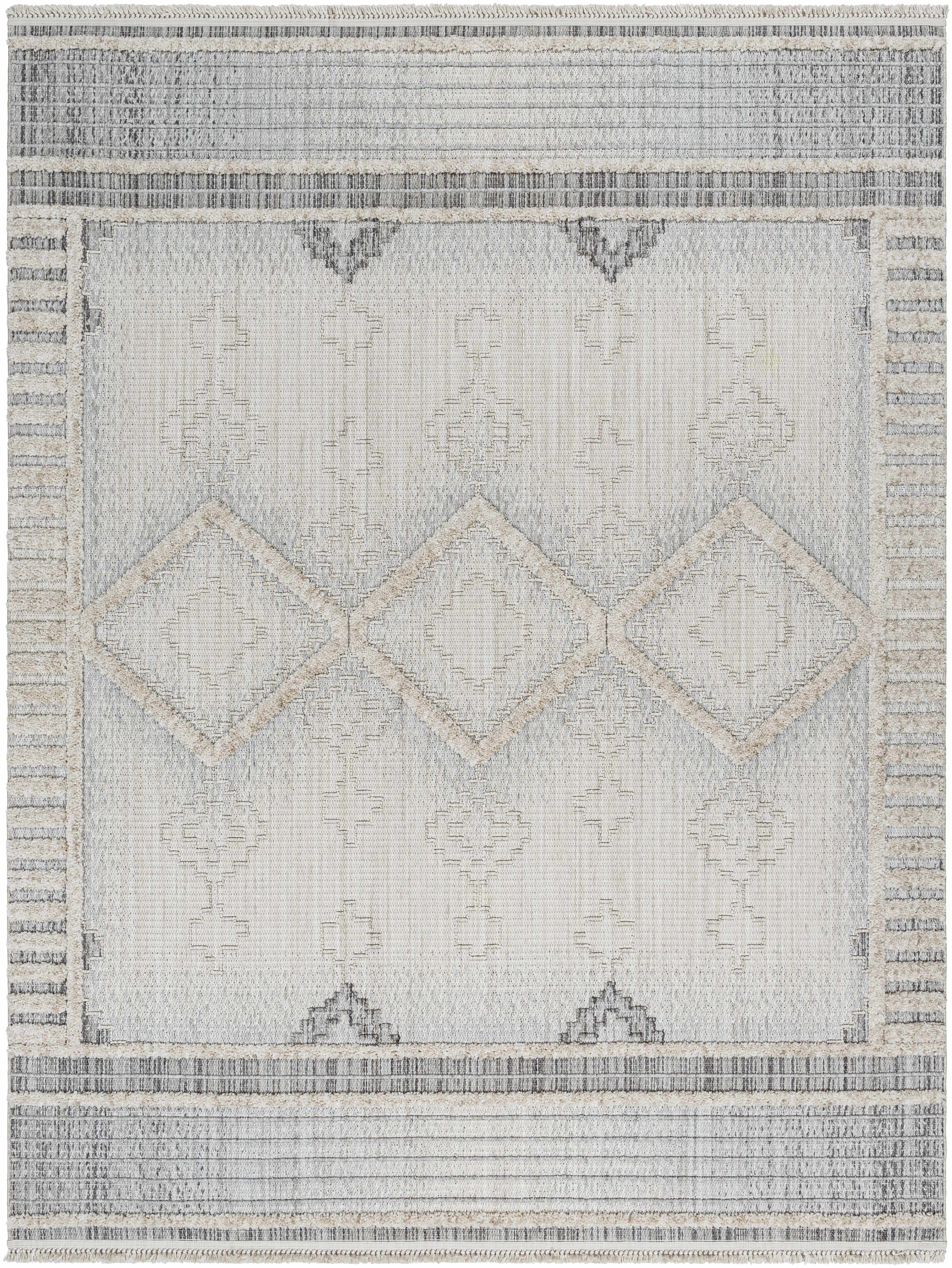 Amaga High-Low Area Rug | Diamond Pattern Design