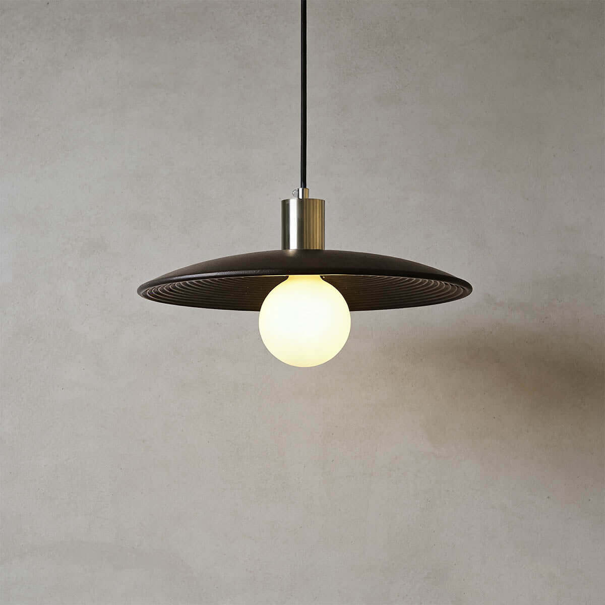 Zuremi Wood Disc Pendant Light | Wabi-Sabi Statement Hanging Lamp