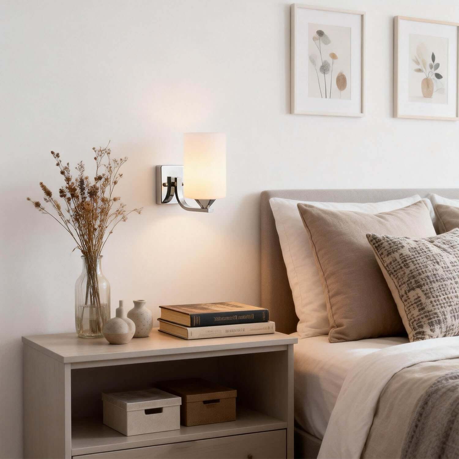 Zyvex Glass Wall Sconce | Modern Single or Double Light Design