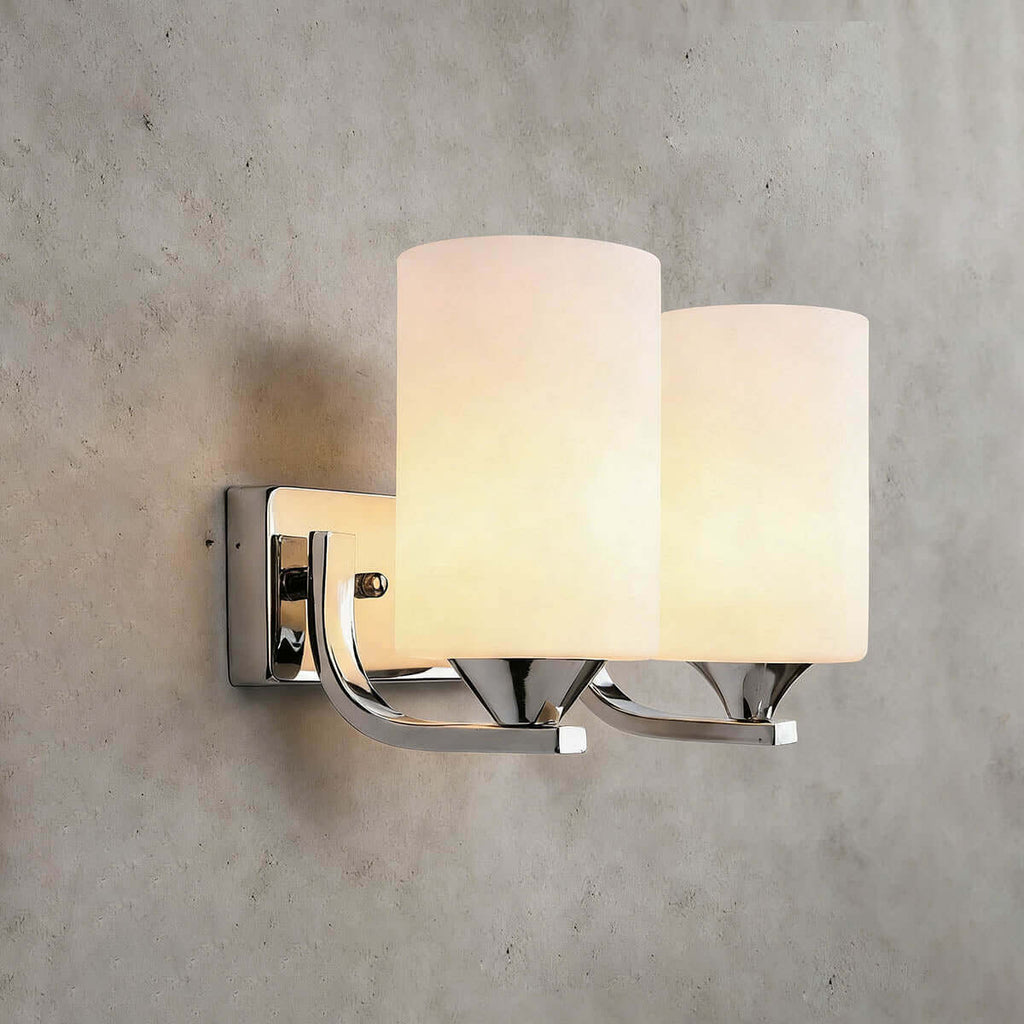Zyvex Glass Wall Sconce | Modern Single or Double Light Design