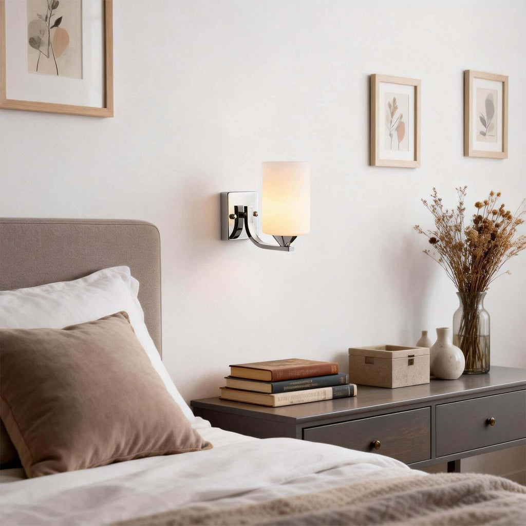 Zyvex Glass Wall Sconce | Modern Single or Double Light Design