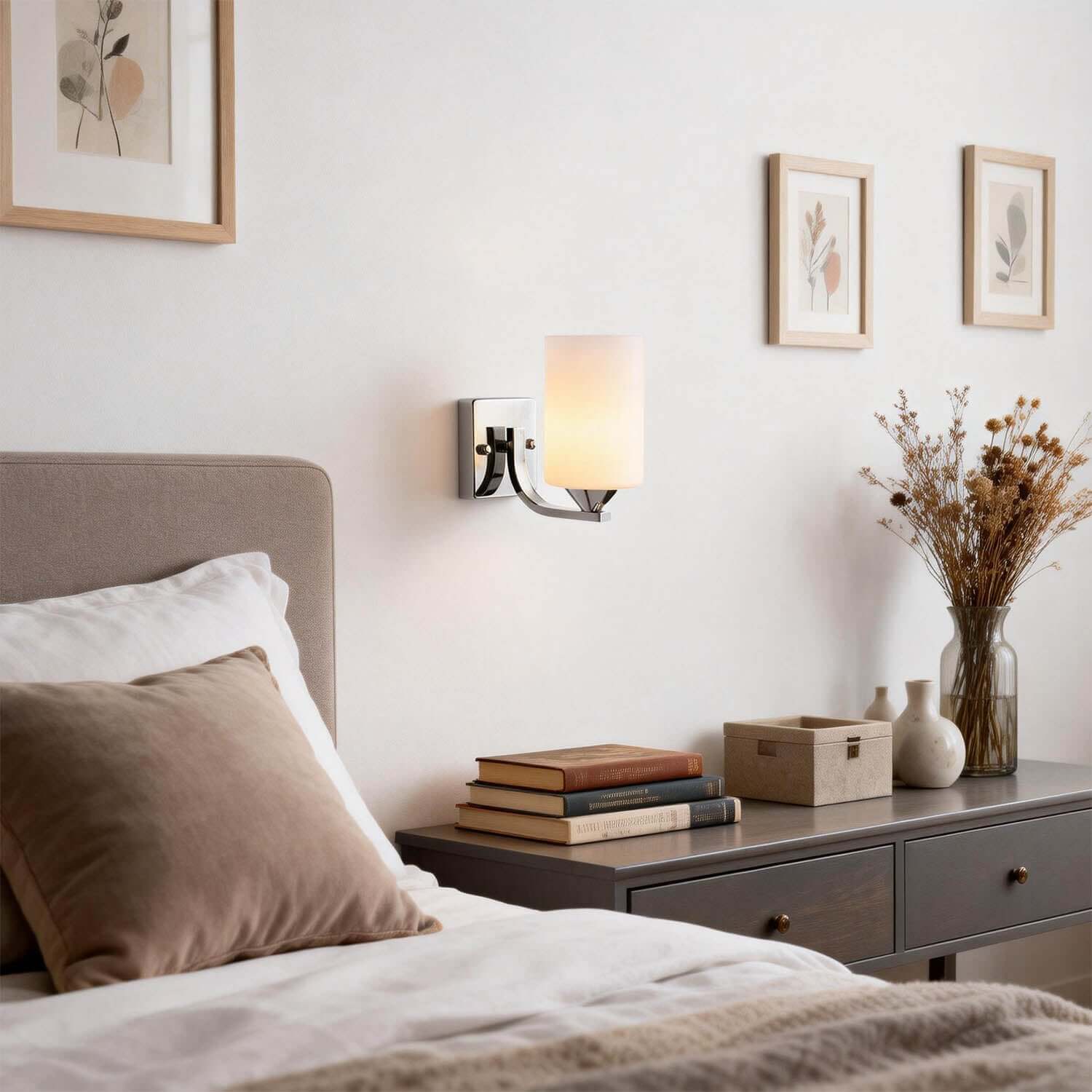 Zyvex Glass Wall Sconce | Modern Single or Double Light Design