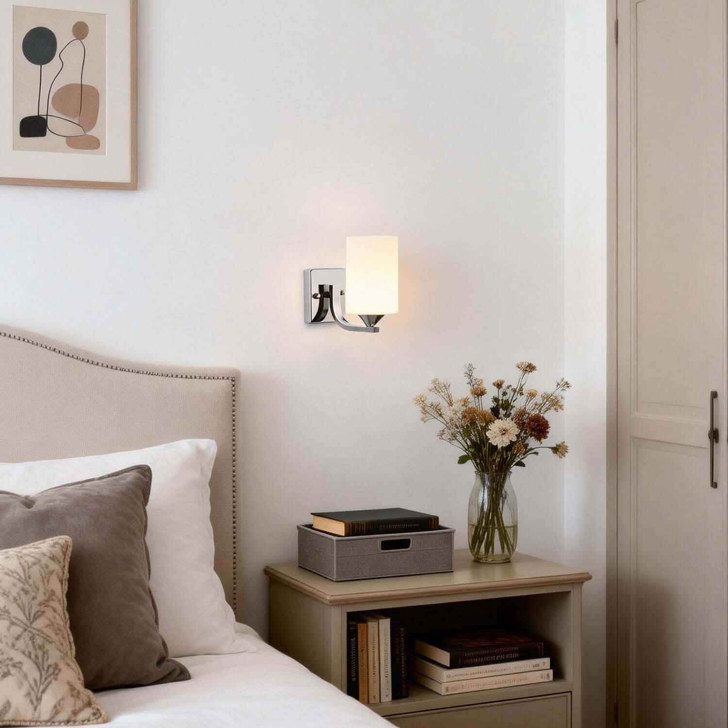 Zyvex Glass Wall Sconce | Modern Single or Double Light Design